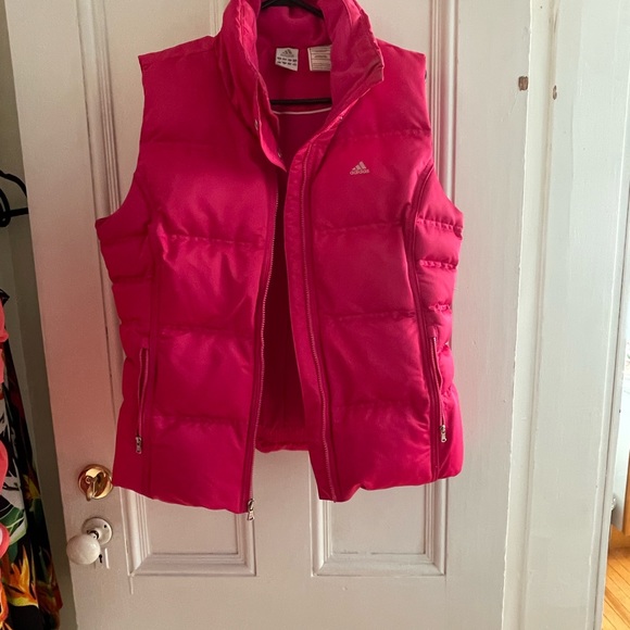 (NEW)adidas Hot Pink Down Puffer Vest - Picture 12 of 16